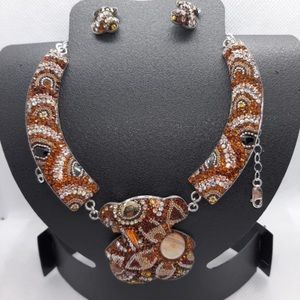 Unique homemade Necklace with silver Micropearls